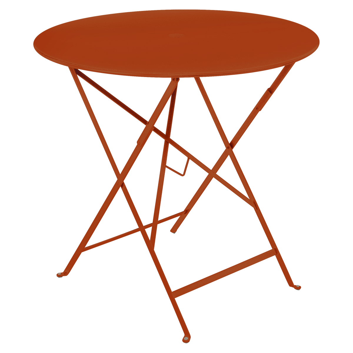 Bistro Round Metal Table 77cm, Candied Orange