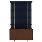 Night Blue & Walnut Lacquer W/ Brass