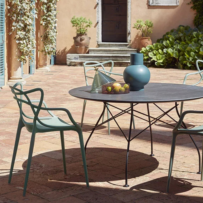 Glossy Stoneware Dining Table