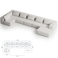 Samet Modular Sofa, Cat C