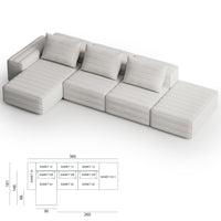 Samet Modular Sofa, Cat C
