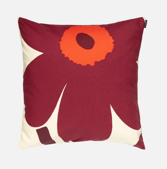 Unikko Cushion 50cm, Burgundy