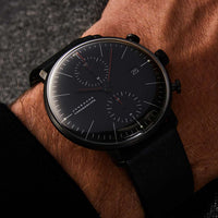 Max Bill Chronoscope Bauhaus Watch, Black 27/4409.02