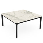 Black base & white marble top