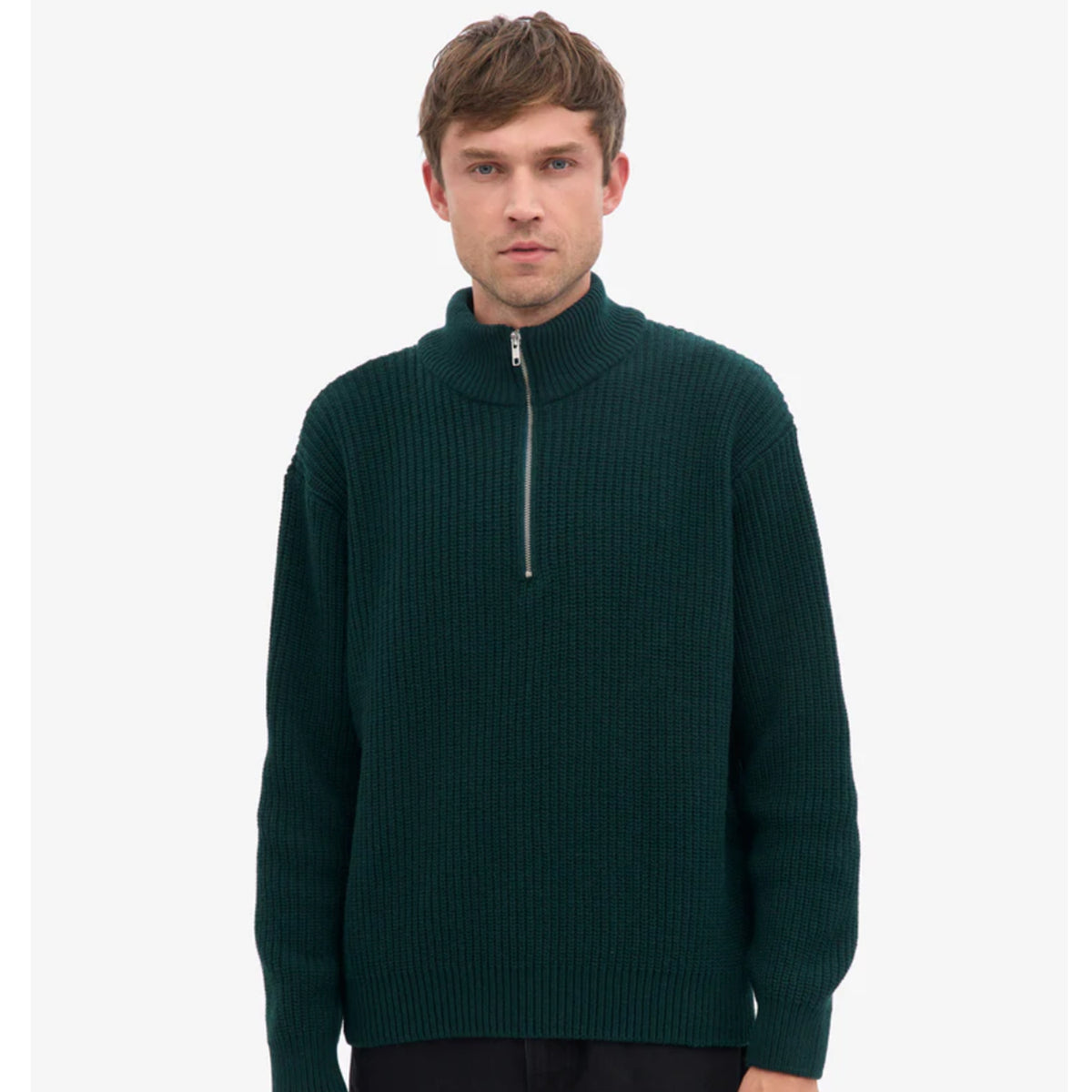 Merino Wool Quarter Zip Jumper