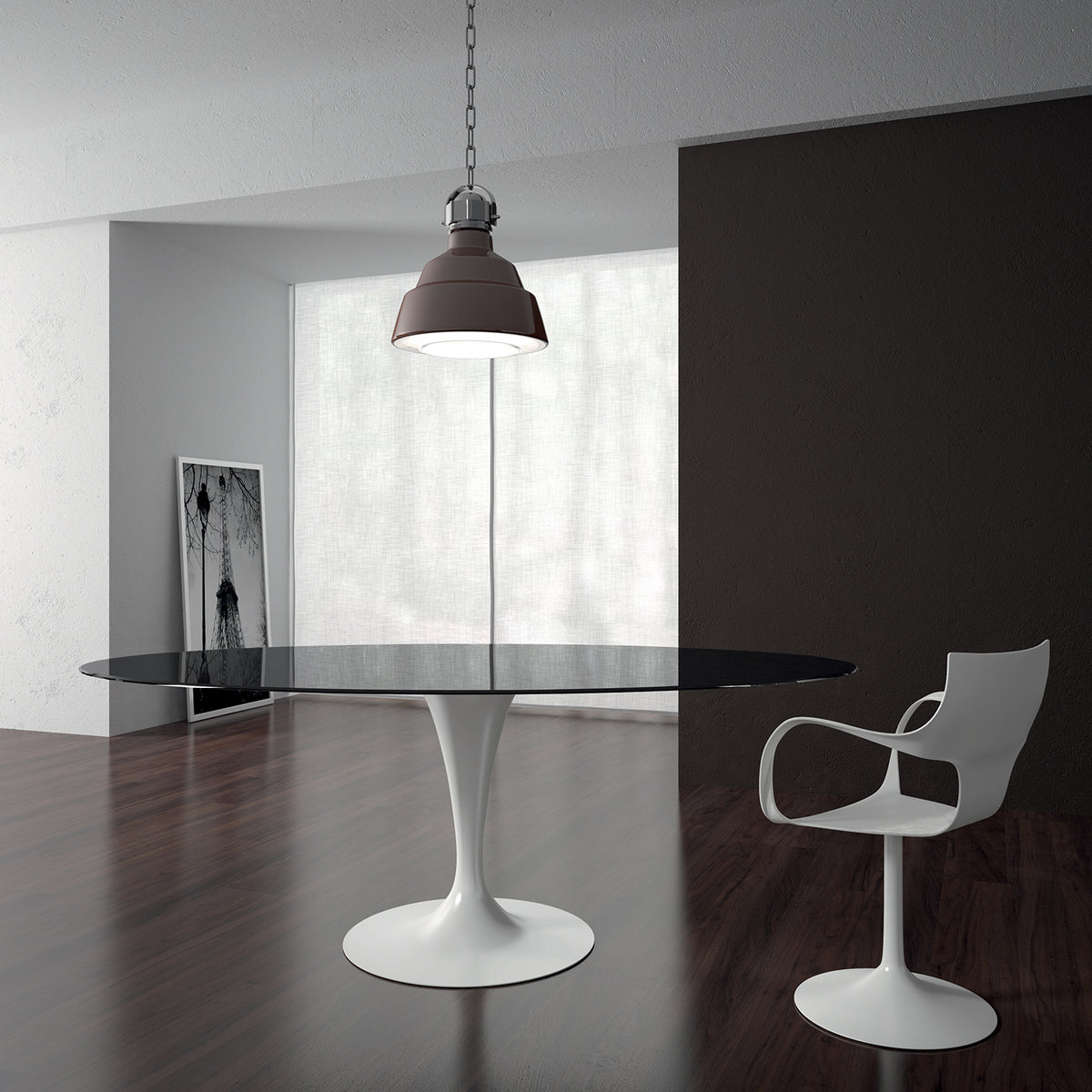 Flute Round Dining Table