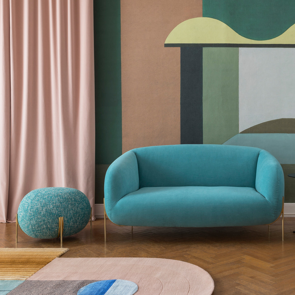 Geo 2-Seater Sofa, Creta Fabric