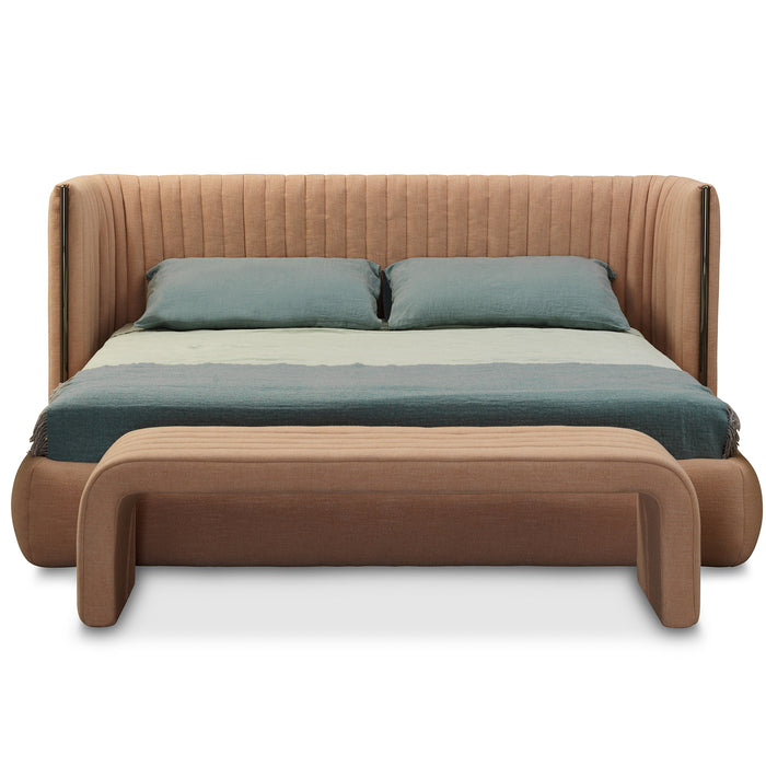 Metis Upholstered Bench, Creta Fabric
