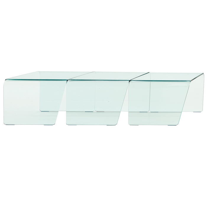 Rosis, Set of 3 Glass Tables