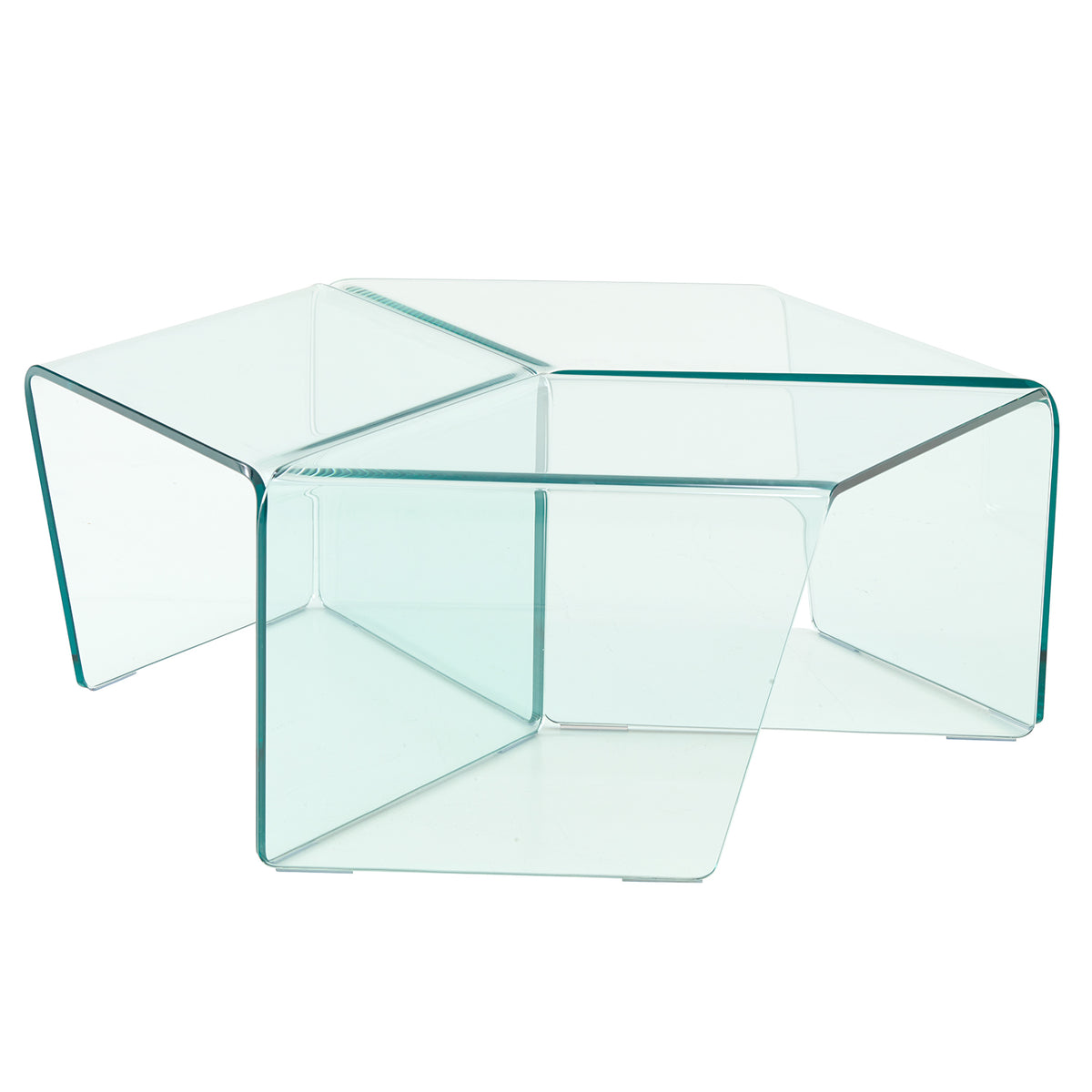 Rosis, Set of 3 Glass Tables