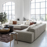 Samet Low Modular Sofa, Tierre de Lin