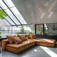 Samet Low Modular Sofa, Tierre de Lin