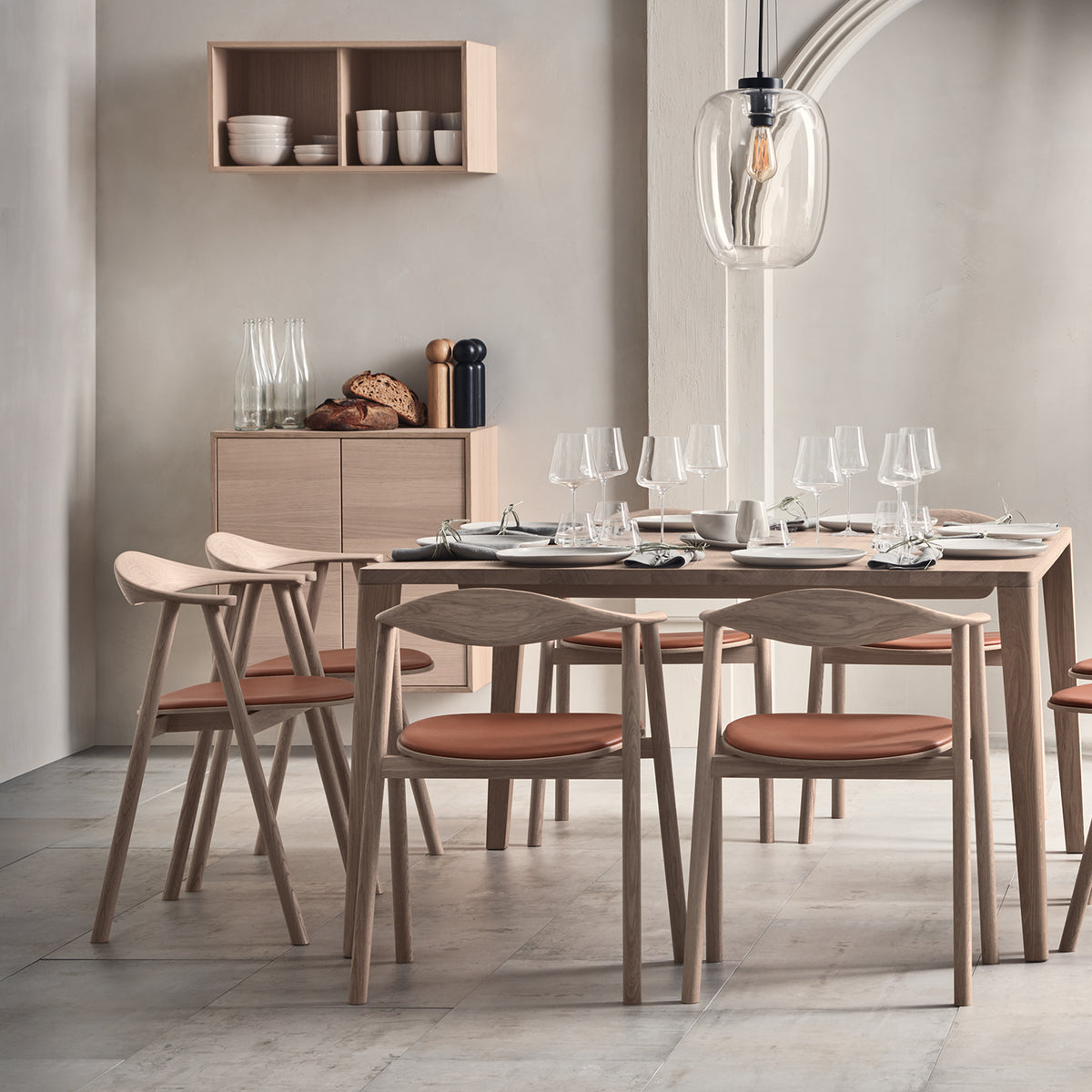 Swing Dining Chair, Upholstered