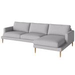 Left Chaise, Baize Light Grey
