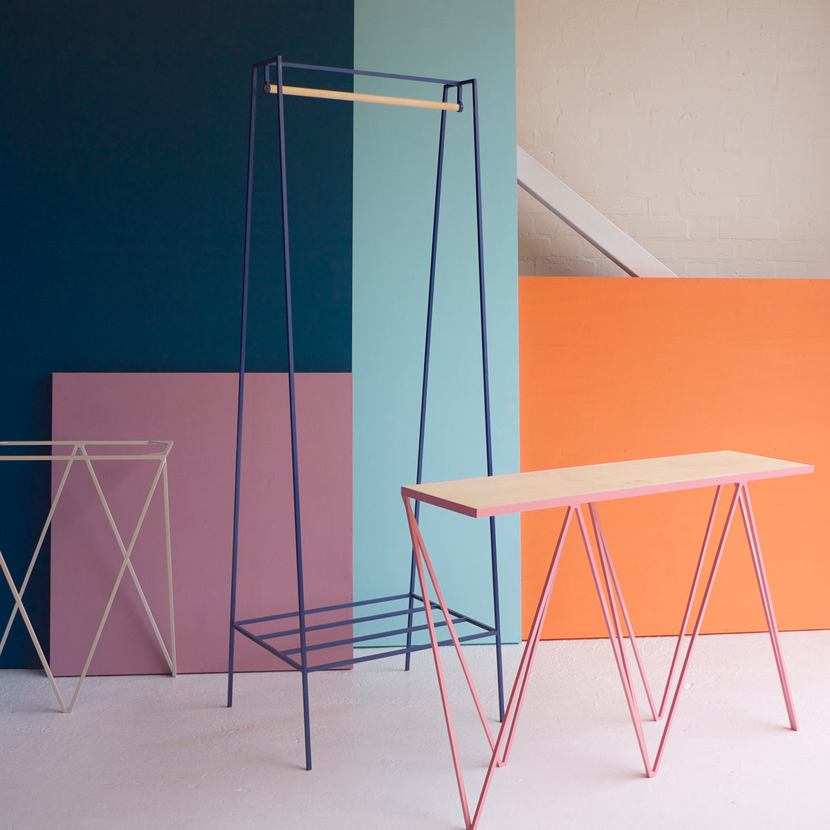 A' Clothes Rail - Pine Pole - AndNew