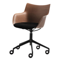 Q Wood Swivel Armchair - Kartell