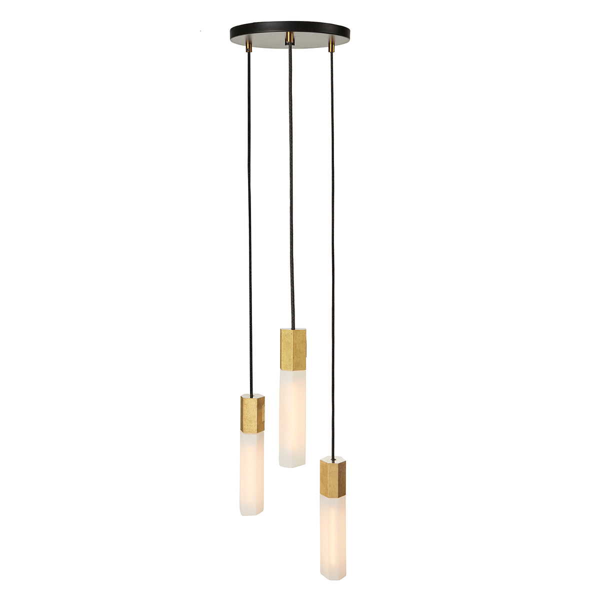 Basalt Suspension Lighting Set, Brass - Tala