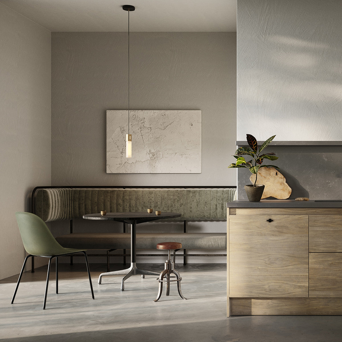 Basalt Suspension Lighting Set, Brass - Tala