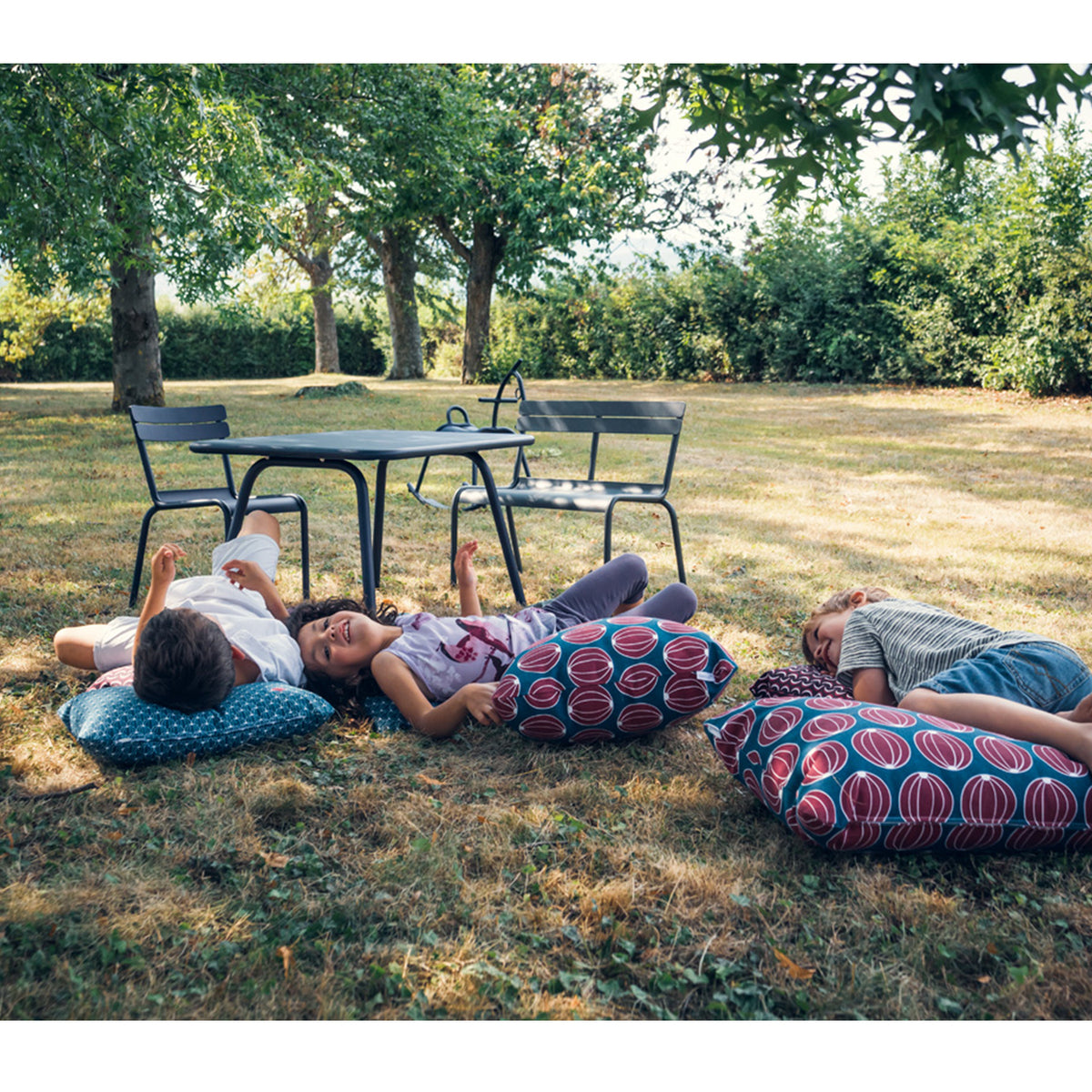 Envie D'Ailleurs Outdoor Cushion, Petrol Blue - Fermob