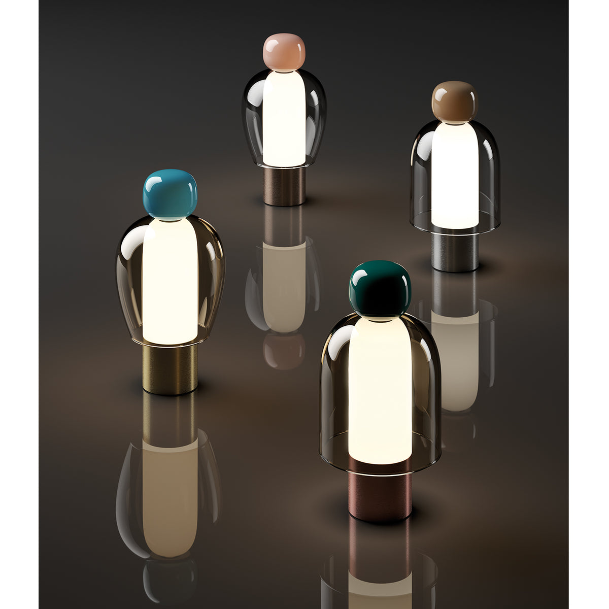 Easy Peasy Portable Lamp, Chestnut - Lodes