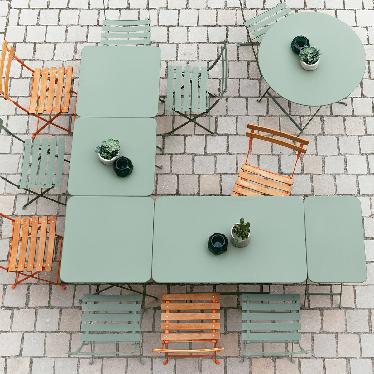 Bistro Rectangular Metal Table,  Acapulco Blue - Fermob