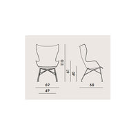 K Wood Lounge Chair - Kartell