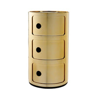 Componibili 3 Tier - Metallic Finish - Kartell