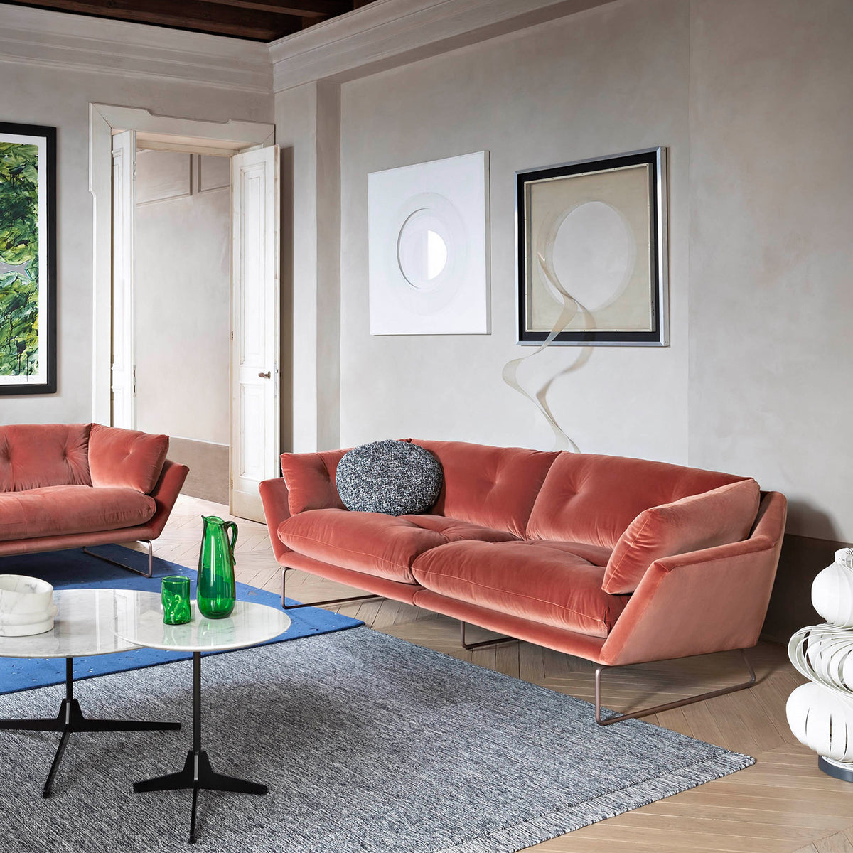 New York Suite XL 4-Seater Sofa, Velvet