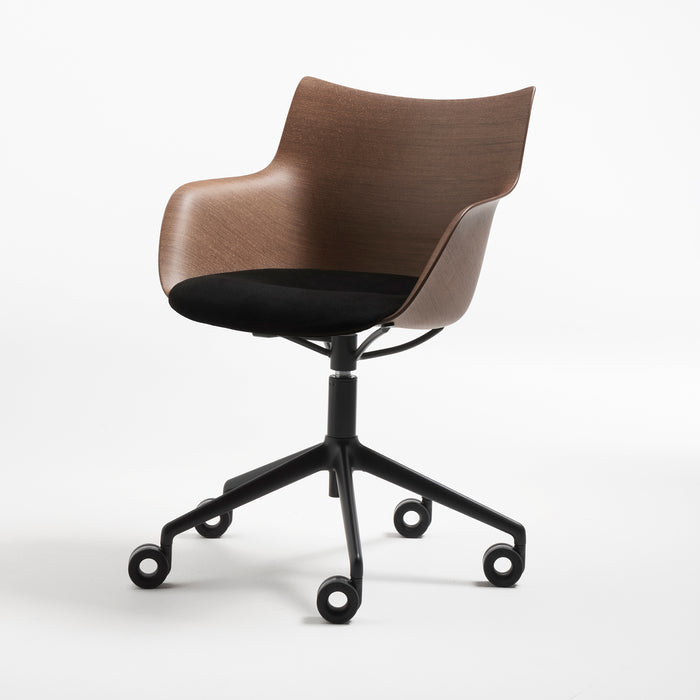 Q Wood Swivel Armchair - Kartell