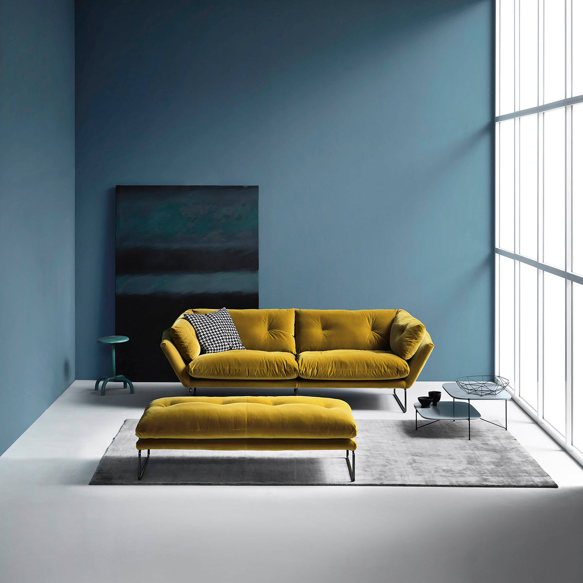 New York Suite 3-Seater Sofa, Velvet
