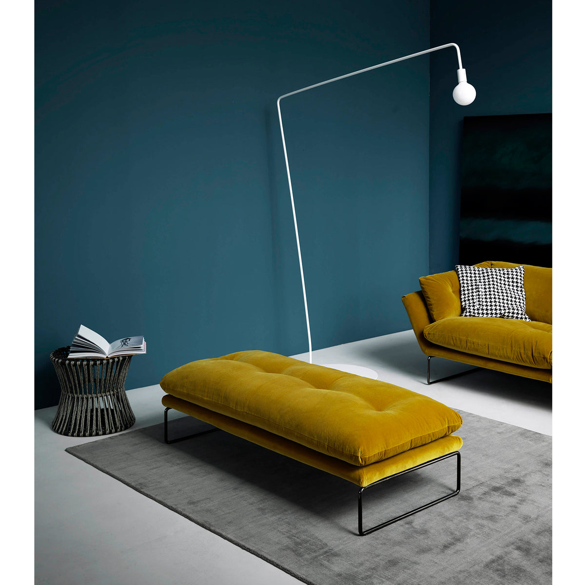 New York Suite Pouf 90cm, Velvet