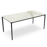 Black base & white marble top