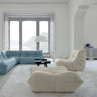 Togo Footstool, Alcantara Fabric - Ligne Roset